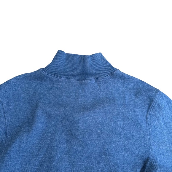 Disney Parks Sweatshirt Mens 1/2 Zip Long Sleeve Cowl Neck Stretch Blue Small - Picture 7 of 14